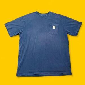 Carhartt K87 Pocket T-Shirt Navy Blue 2XL Tall Original Fit